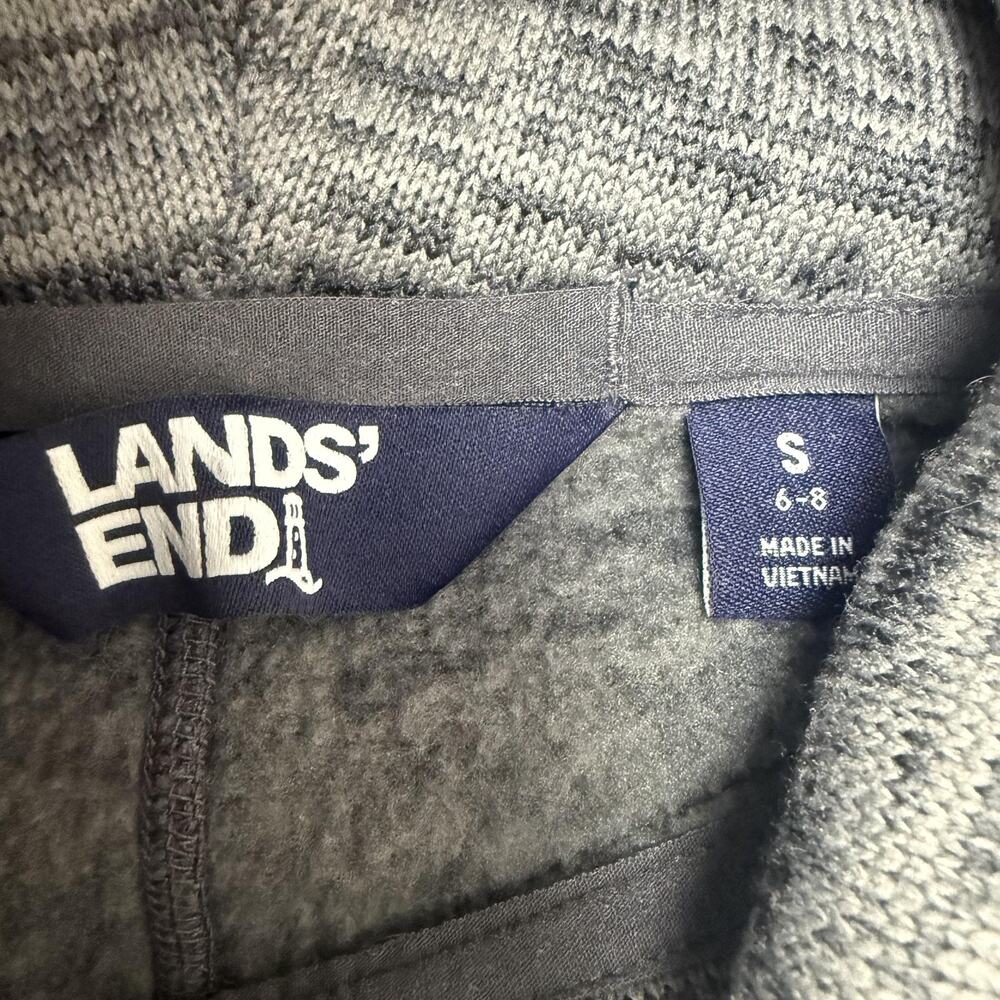 Lands' End Sweatshirt Womens Small Gray Cowl Neck Fleece Tunic Pullover Top - Picture 4 of 8